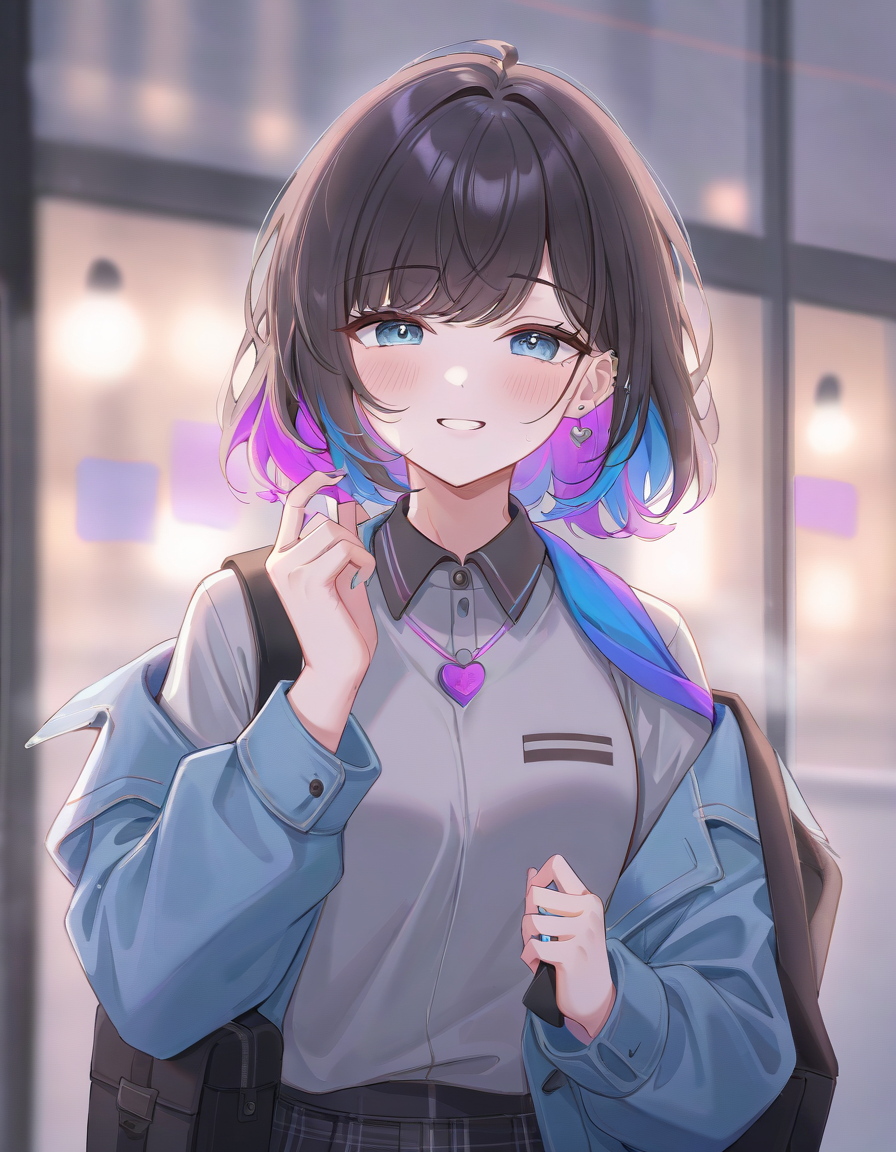 AI Art: Bisexual girl on a date by @Blueberry Chan | PixAI