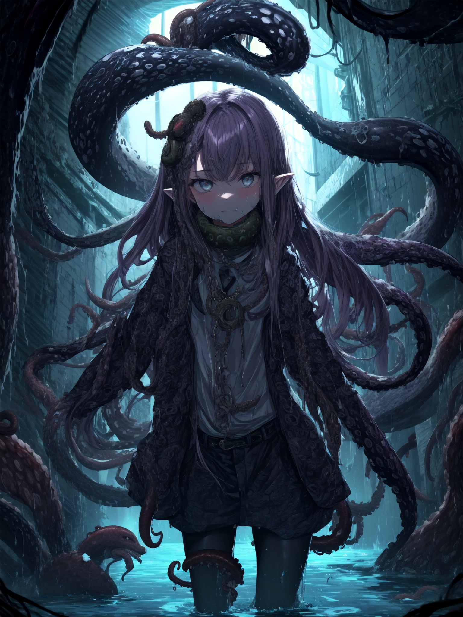 AI Art: tentacle girl by @Sfly | PixAI