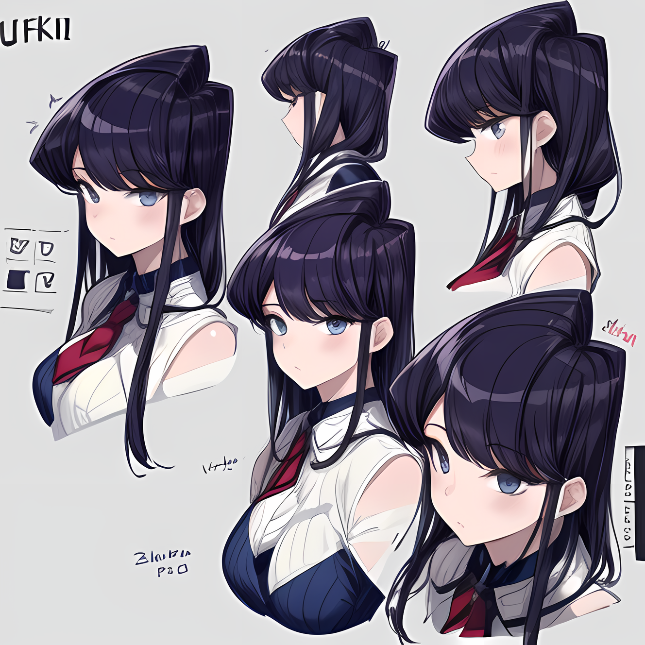 AI Art: Sketch plan of Komi Shouko by @zome | PixAI