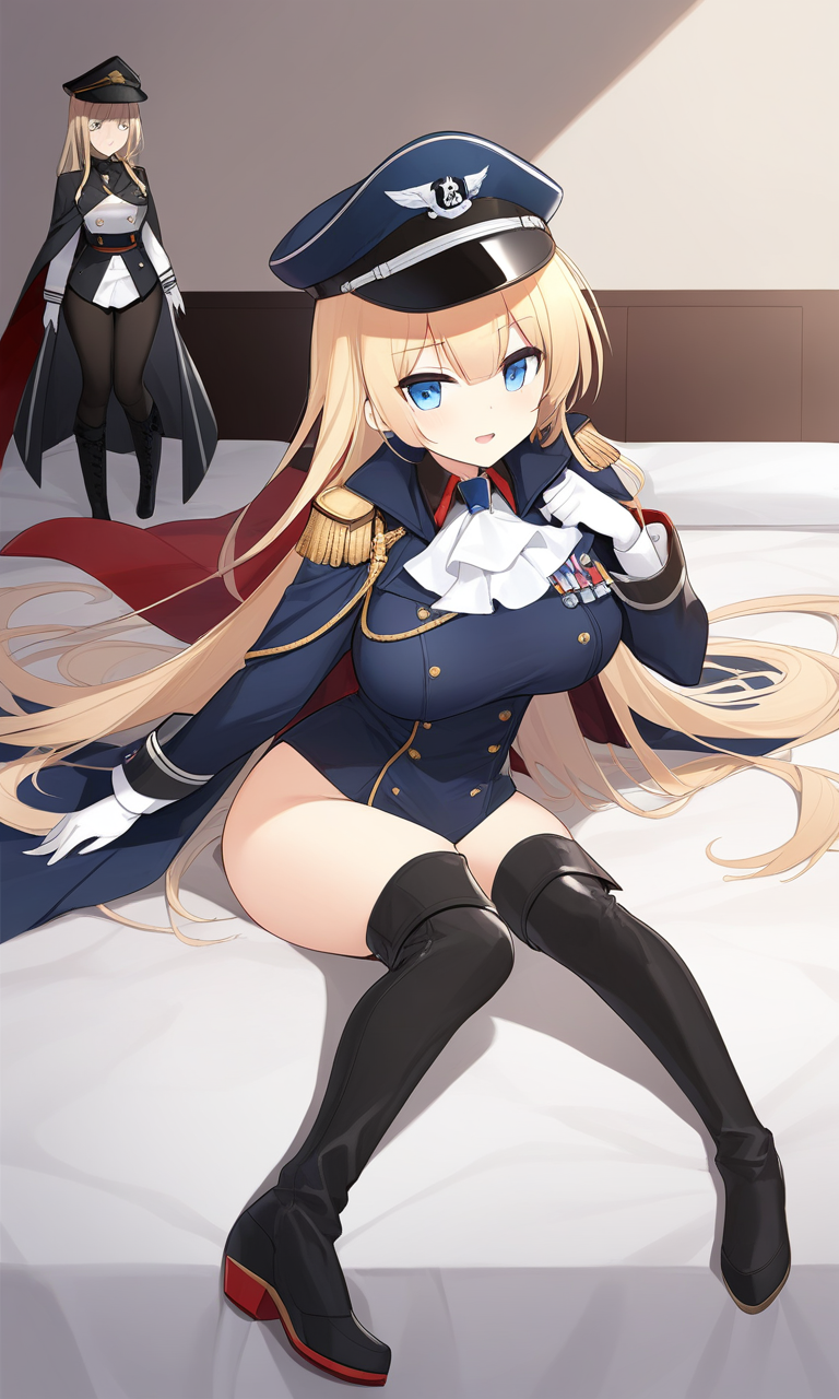 AI Art: 「Azur Lane」 - Bismarck (Zwei), Hood (Gentlewoman and Stallion),  Hood (Azur Lane) by @賢い熊ちゃん | PixAI