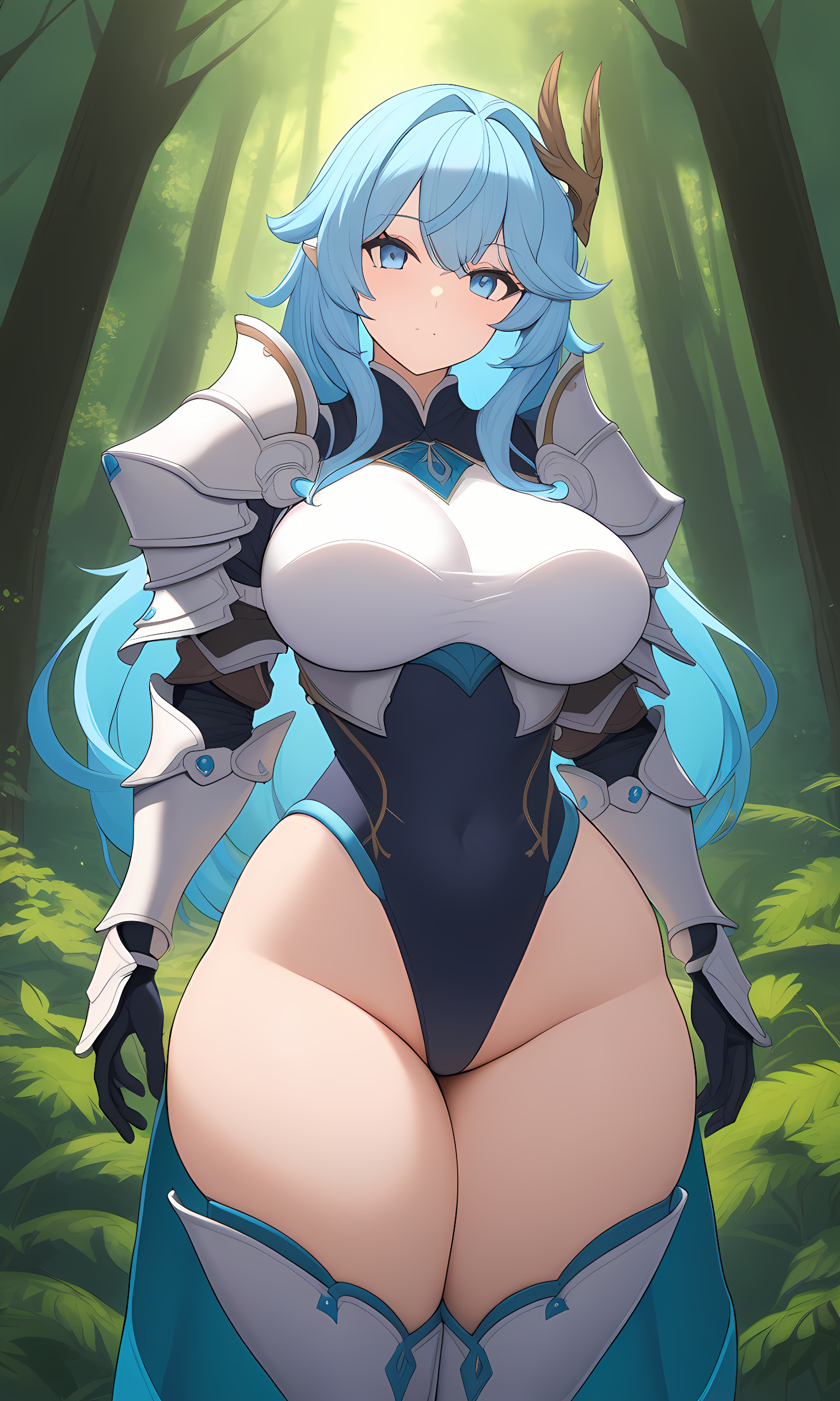 AI Art: sexy thick thighs leotard by @Sujiro Kimimame | PixAI