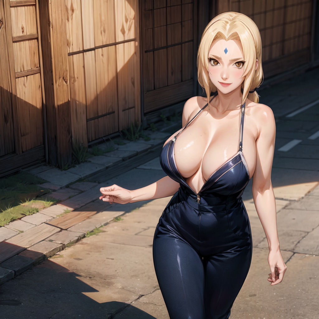 AI Art: Sexy black dress Tsunade by @IamBatmeow | PixAI