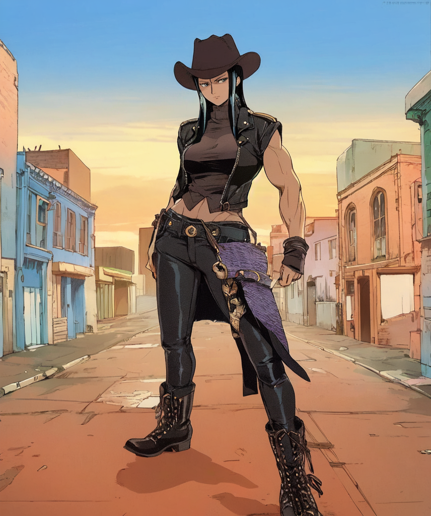 AI Art: Nico Robin cowboy por @marcdrac vil | PixAI