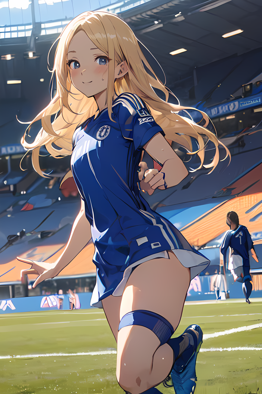 AI Art: football girl by @桃山ももも | PixAI