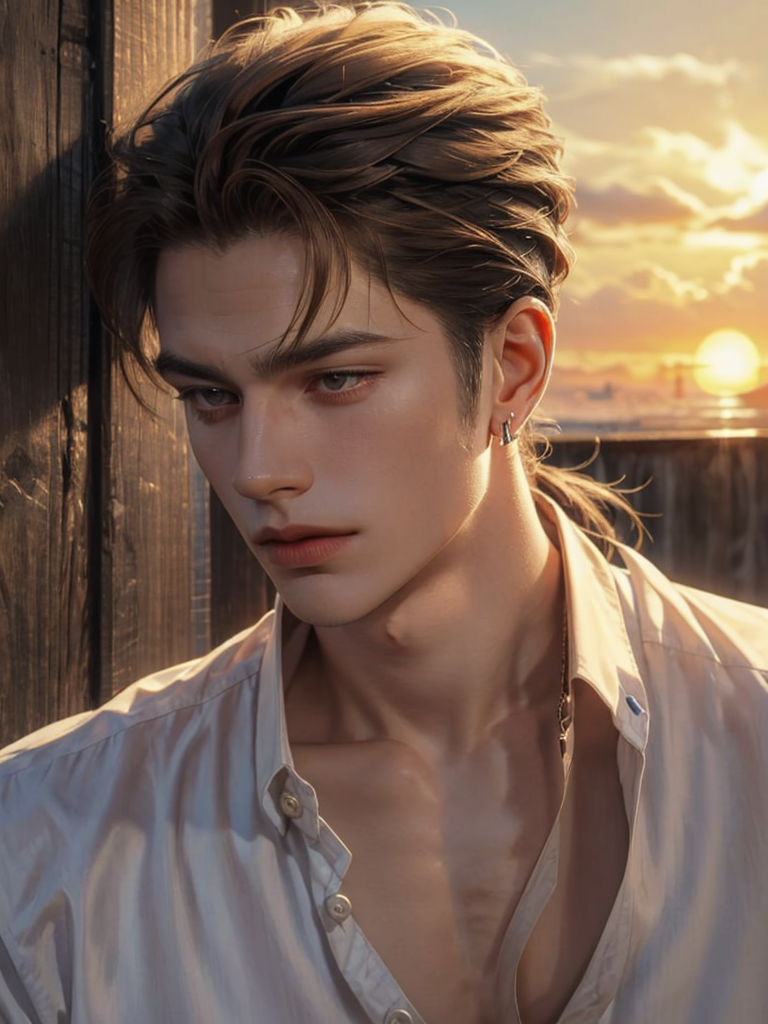 AI Art: I think he looks more hot than some real men (♥´∀｀)／ by @Ashley |  PixAI