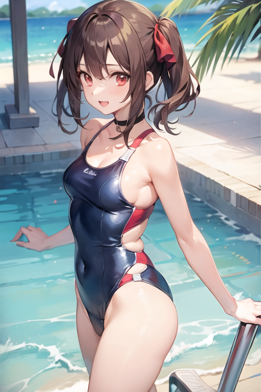 Cute anime hot sale girl swimsuit