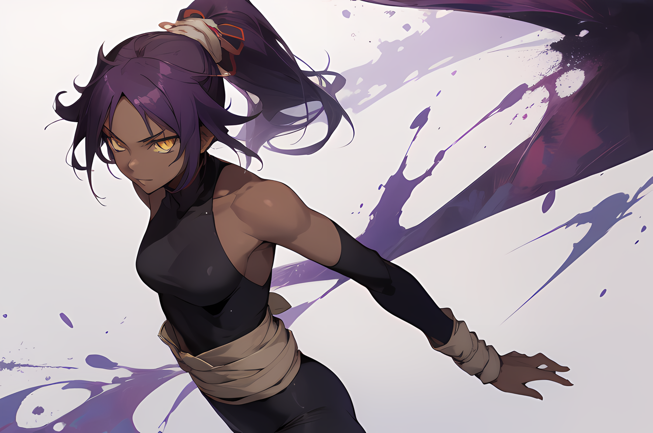 AI Art: Yoruichi Shihouin Wallpaper by @Amon Akuma | PixAI