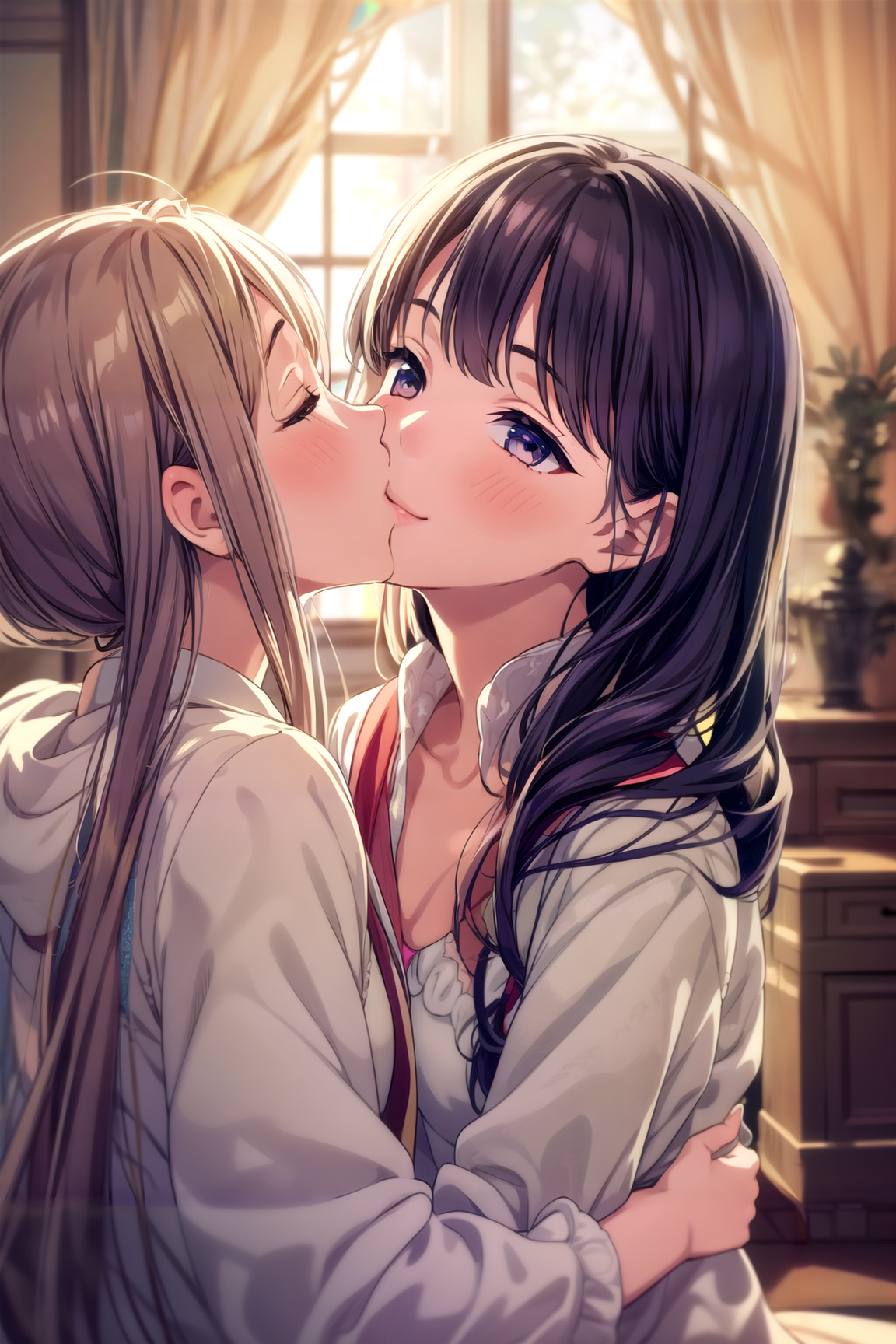 AI Art: Almost Kiss by @Mira