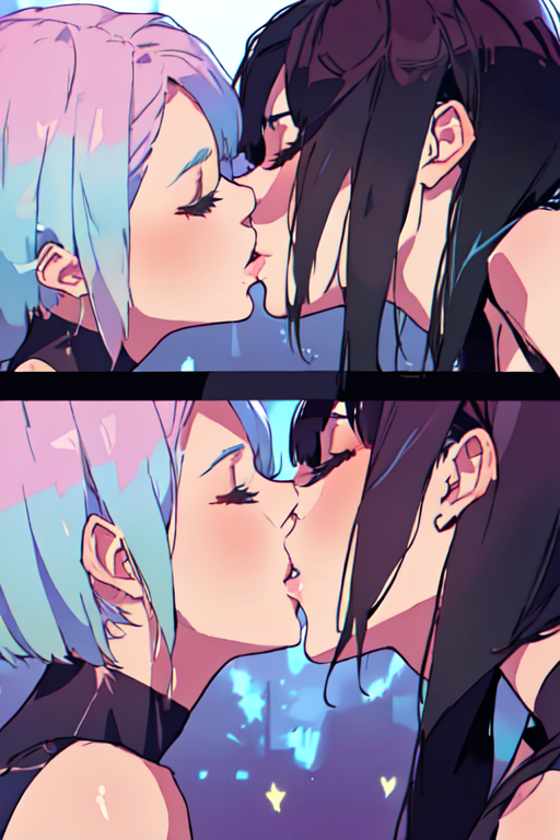 AI Art: Lucy and yor kiss by @just luks | PixAI