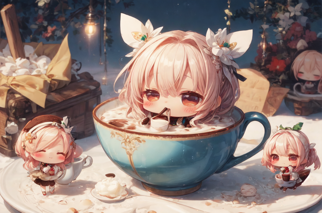 AI Art: Nagisa in a mug of tea by @0133 :/