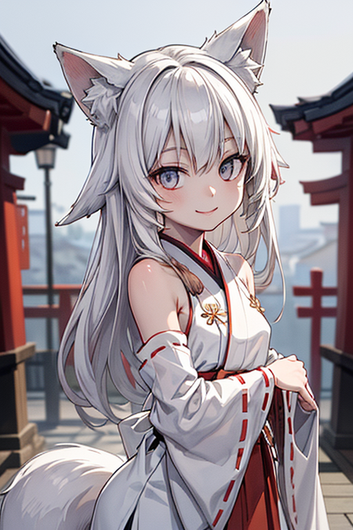 Ai Art Fox Miko By Yukishigure Pixai