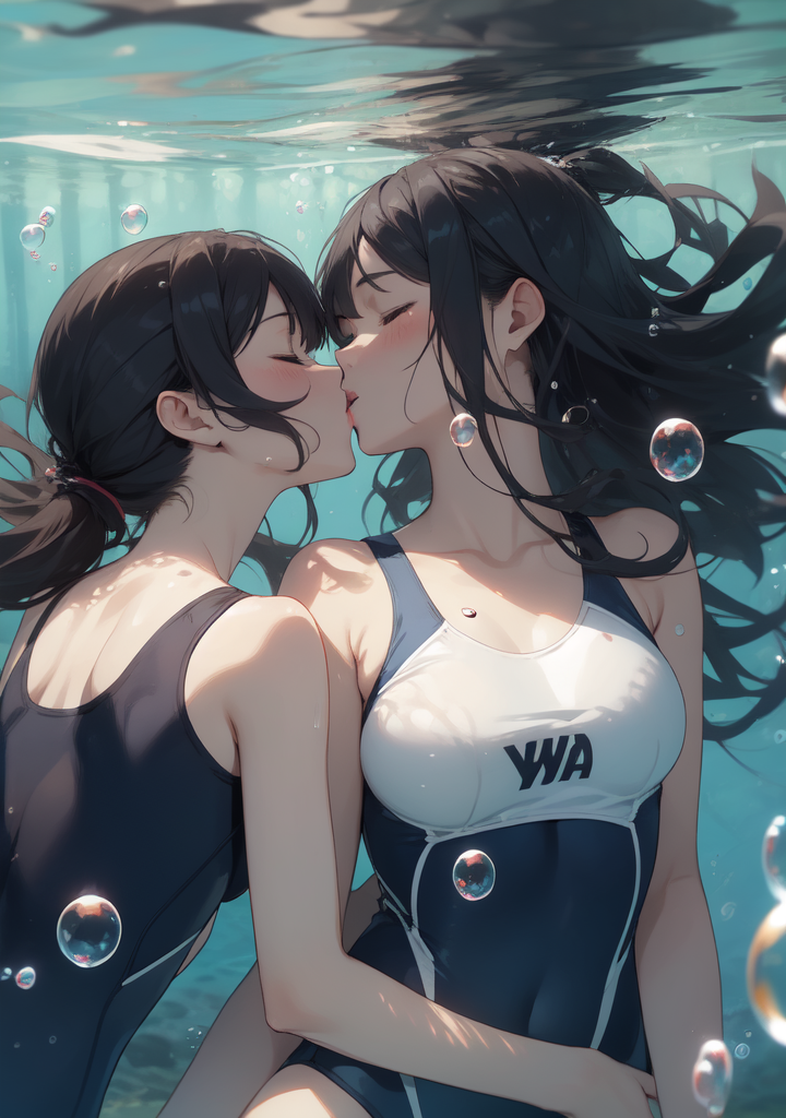 AI Art: Almost Kiss by @Mira