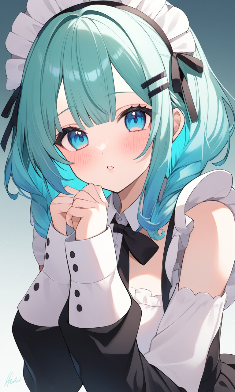 AI Art: 「indie virtual youtuber」 - Mint Fantome by @幸せな魔法使いさん | PixAI