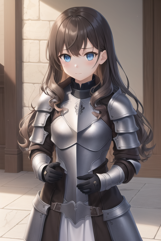 AI Art shy knight girl by PixAI