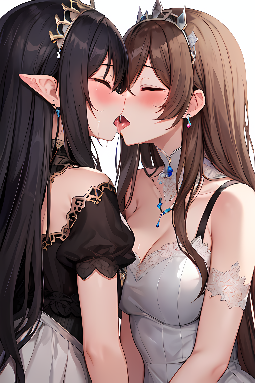 AI Art: yuri,kiss by @user-1613115365054145841 | PixAI