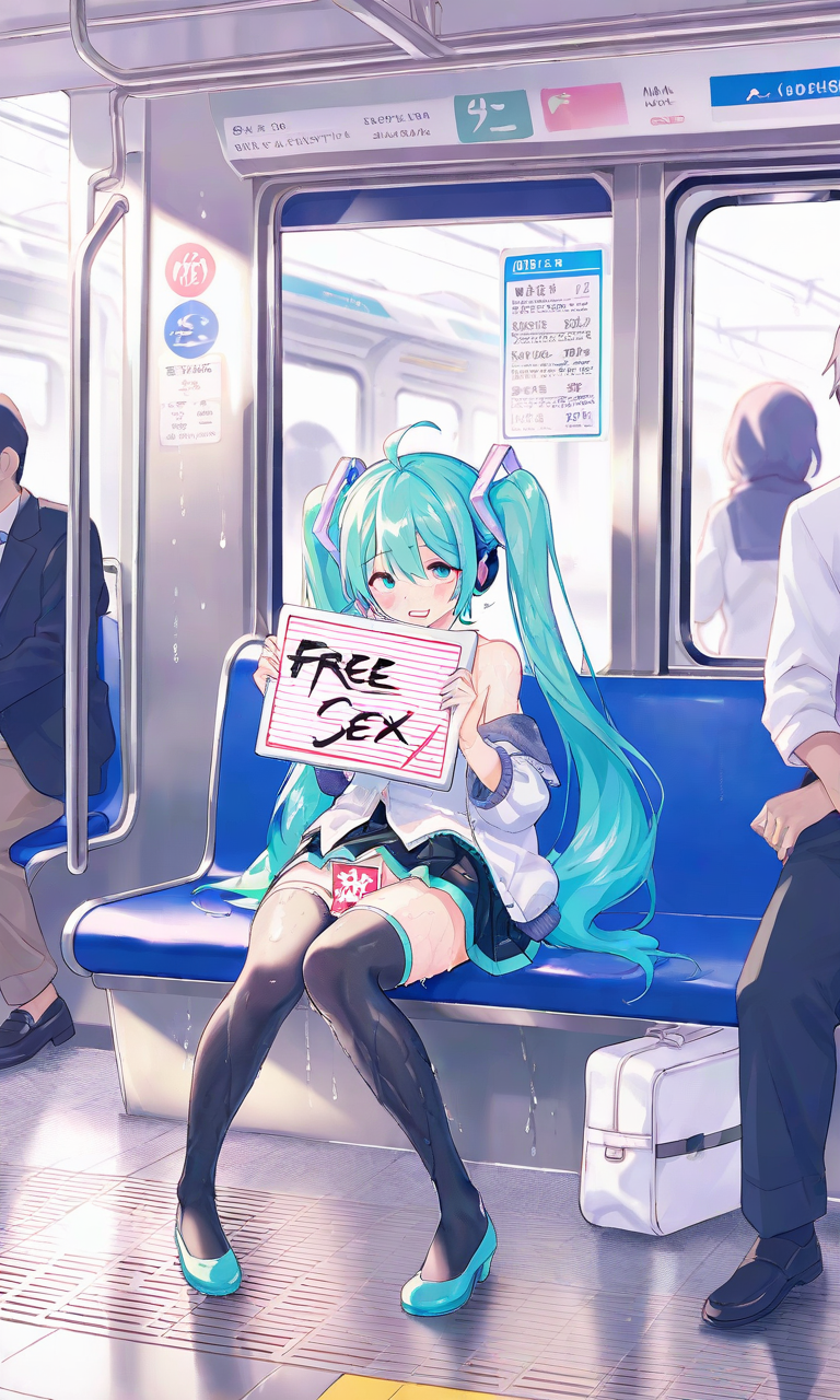 AI Art: miku in train by @spctkk | PixAI