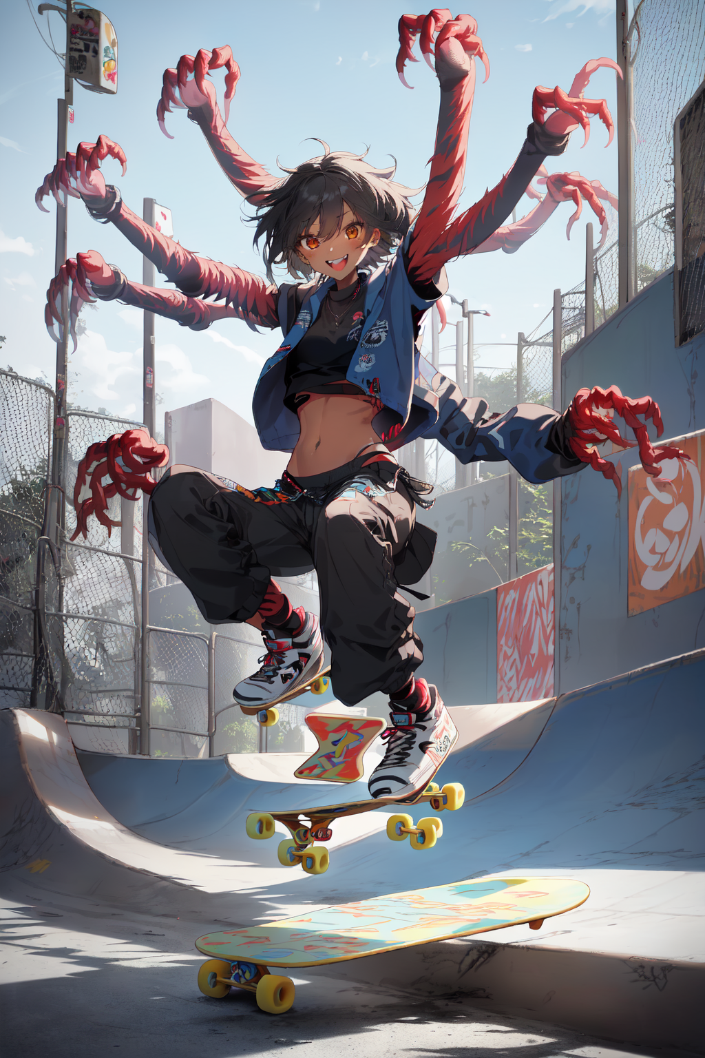 Anime skateboarding