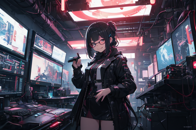 4K Wallpaper for PC: AI Cyberpunk Illustration