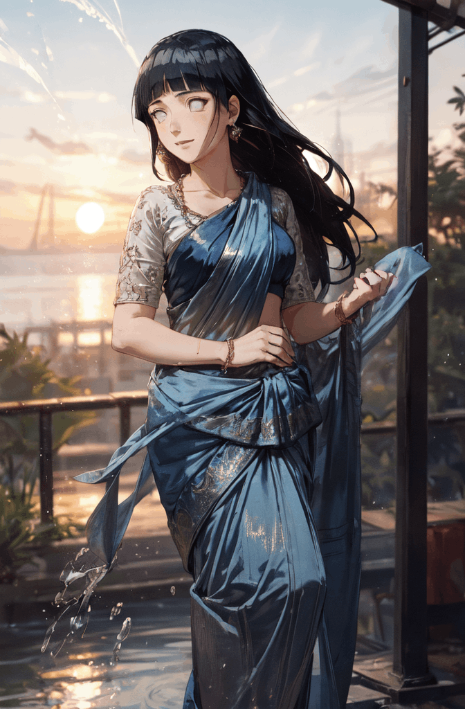 Traditional Indian Saree: Elegant Woman in Saree & Jewelry, AI Art  Generator