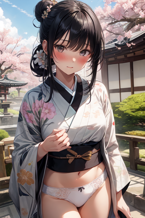 AI Art: 和服美女（26） Japanese female by @アブノーマルなアレ | PixAI