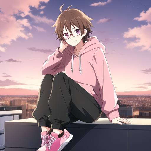 Anime guy with hoodie best sale