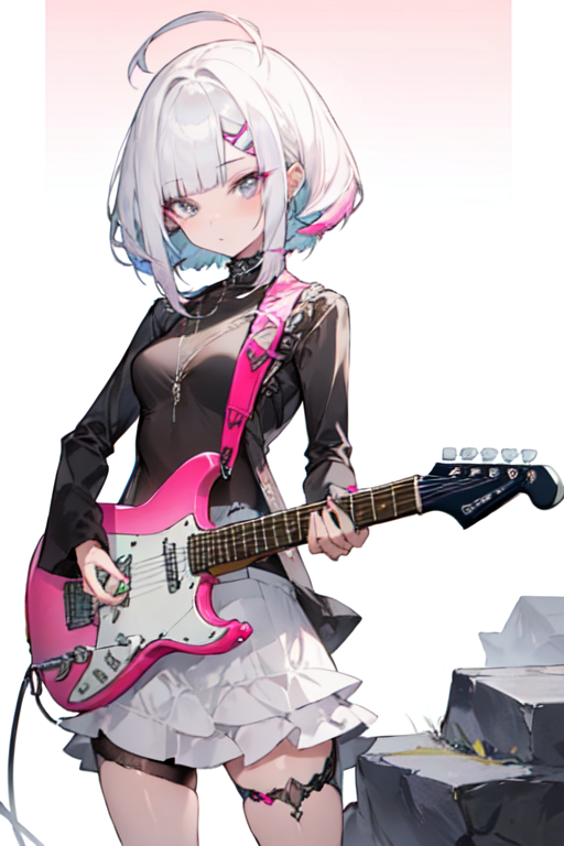 anime girl / rock