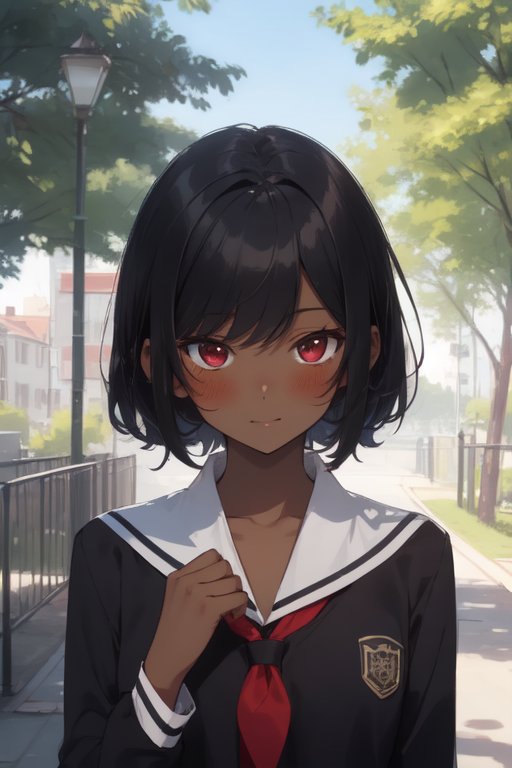 AI Art: Black hair by @user-1667490986530927068