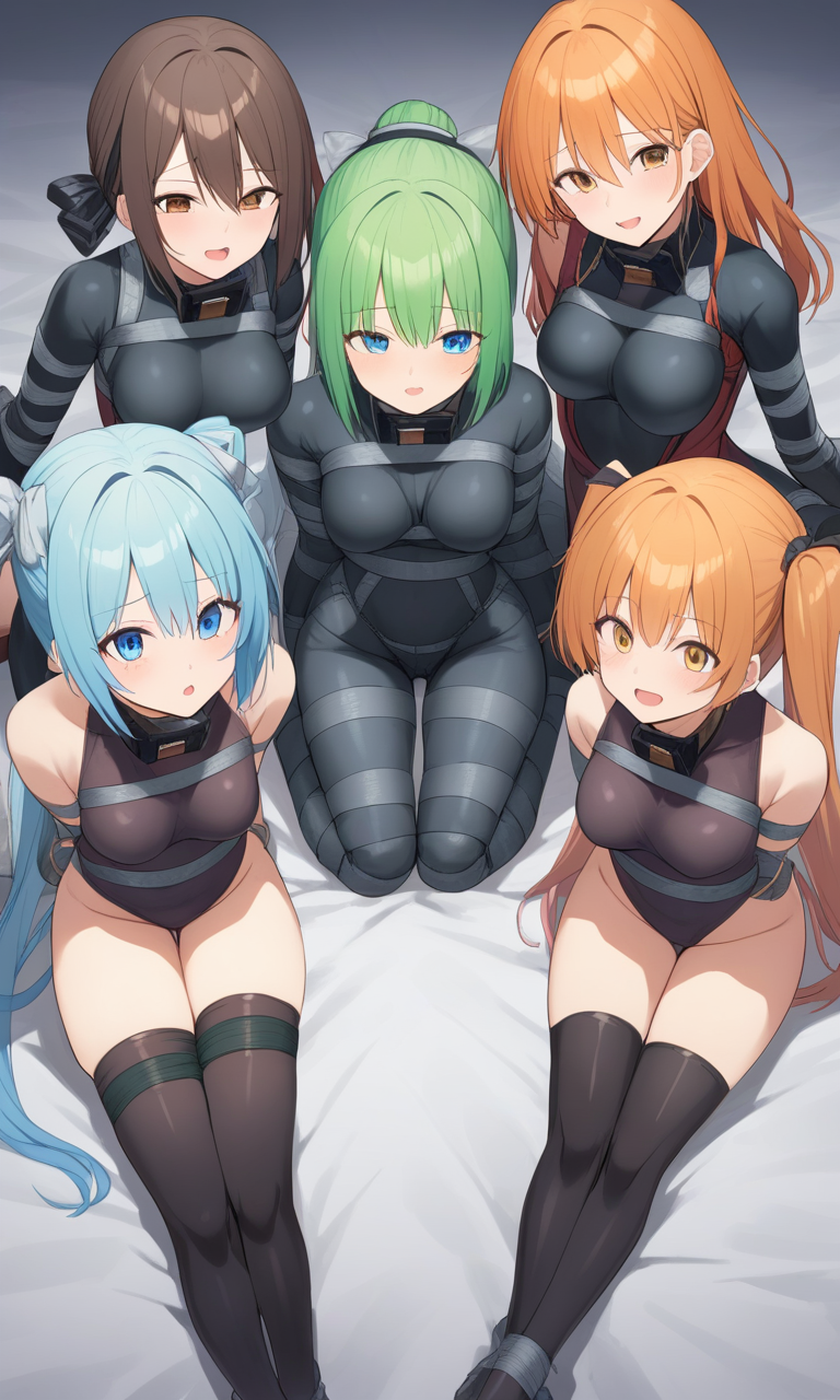 AI Art: The Bondage Beauties: A Captivating Quartet by Daikinbakuju by  @FastBearPirateX | PixAI