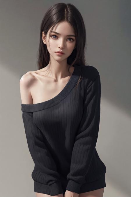 AI Art LoRA Model: Single Bare Shoulder (clothing LoRA) | PixAI