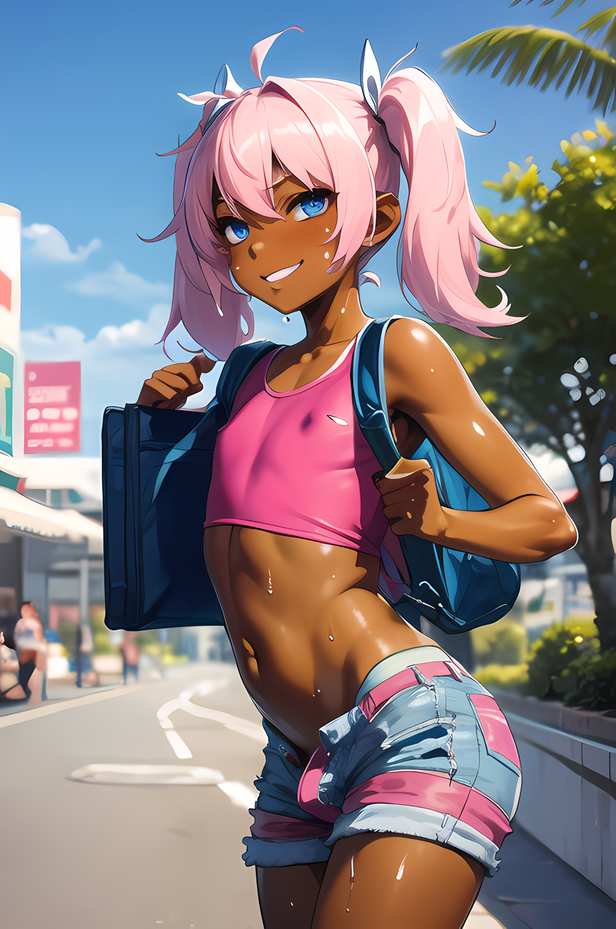 AI Art: Pink femboy by @dark matter | PixAI