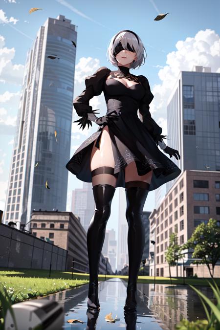 AI Art LoRA Model: 2B (NieR:Automata) LoRA / YorHA edition | PixAI