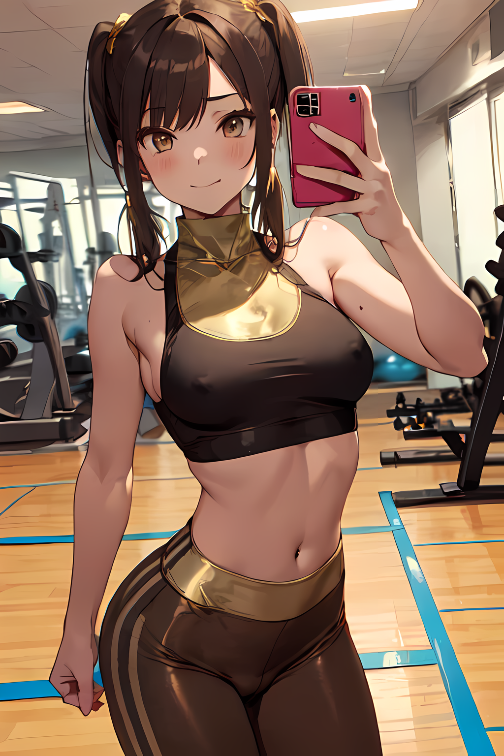 AI Art: Matsuhiko Ayane, Gym Selfie by @Pop Shots