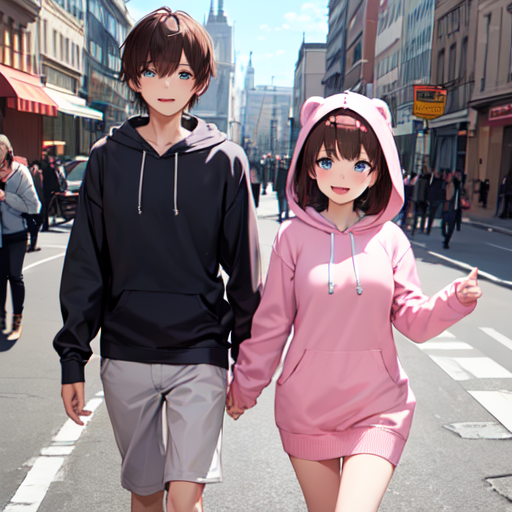 Anime discount couple hoodie