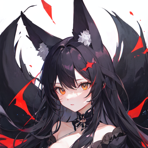 AI Art: Black Fox by @g2121HackYT | PixAI