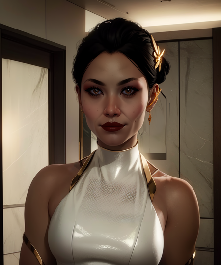 AI Art LoRA Model: Hanako Arasaka - Cyberpunk 2077 (white dress) | PixAI