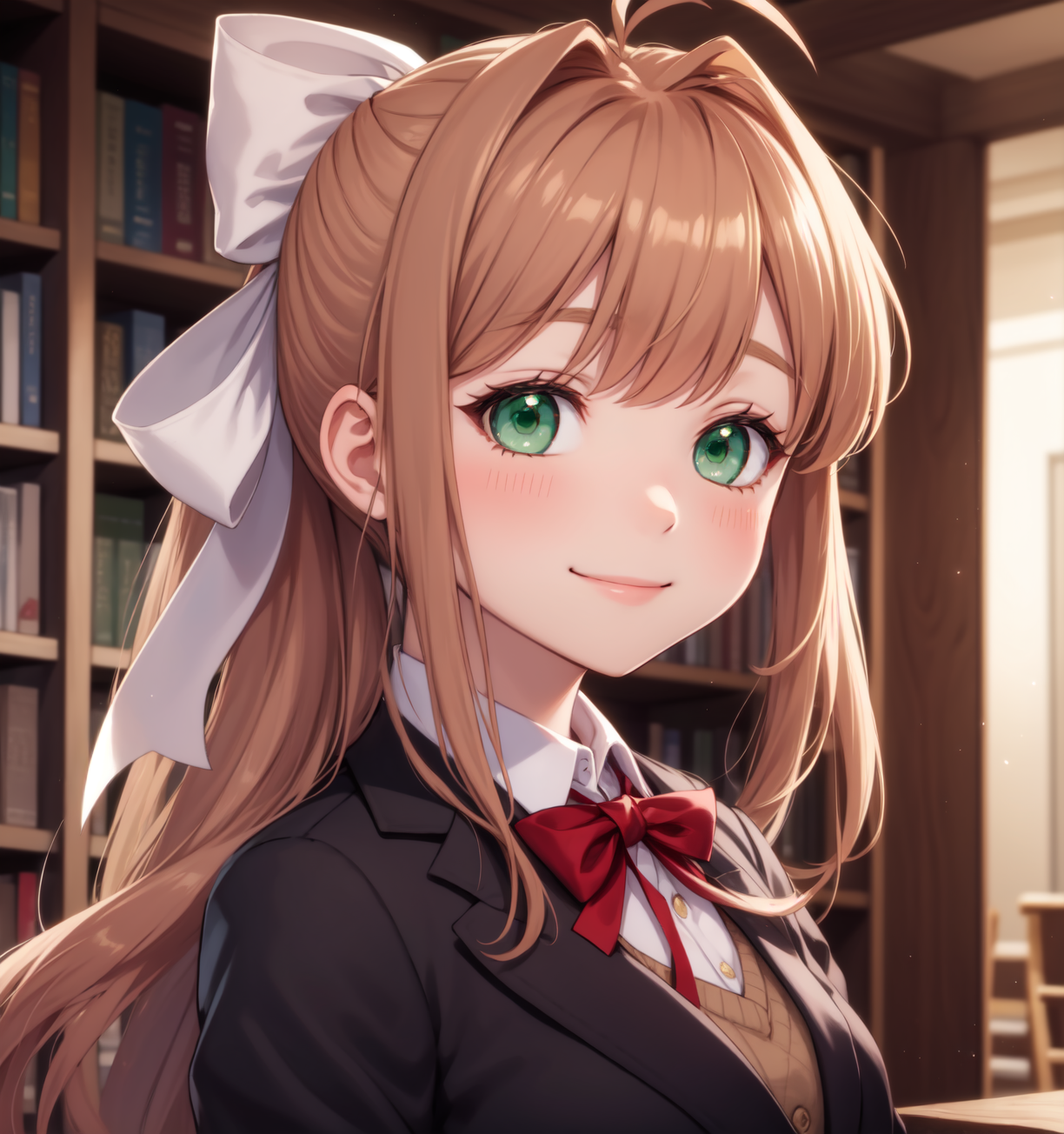 AI Art: Monika (Doki Doki Literature Club) by @Cams | PixAI