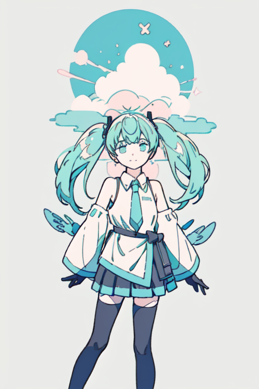 Arte AI: Hatsune Miku por @GeoShire