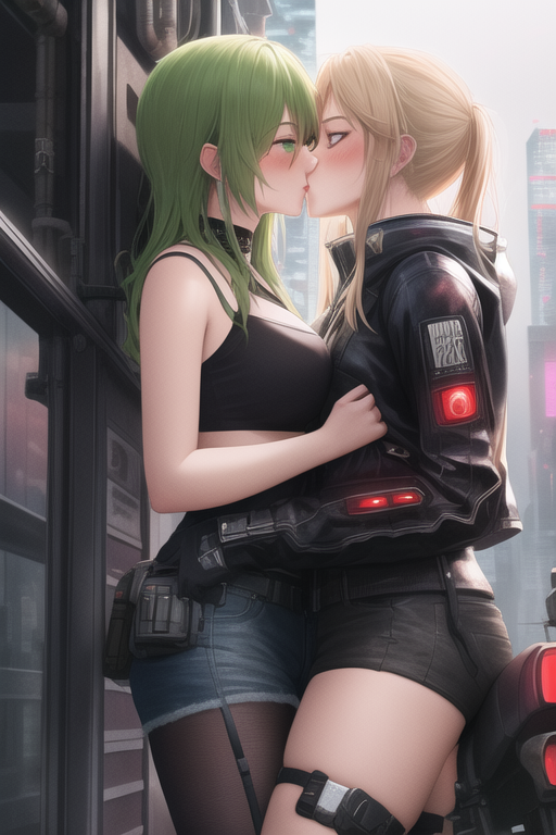 AI Art: Almost Kiss by @Mira