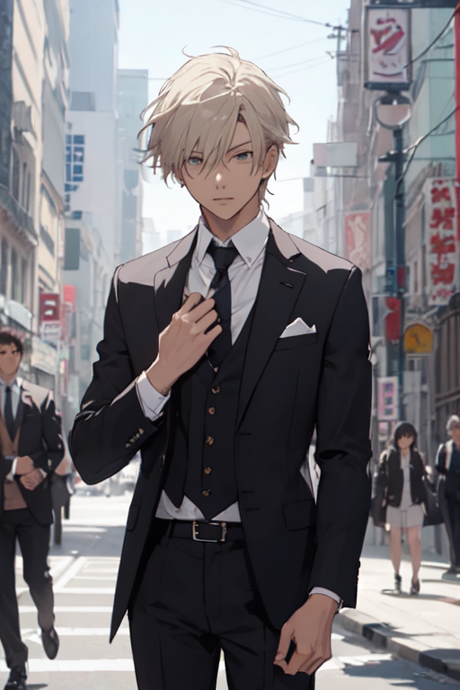 AI Art: Man in Suit by @user-168680 | PixAI