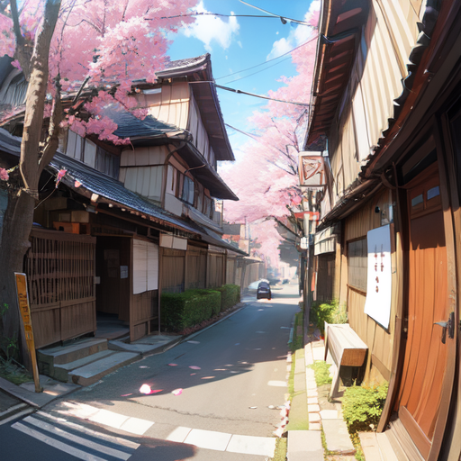 AI Art: Japanese street by @Serpentine | PixAI