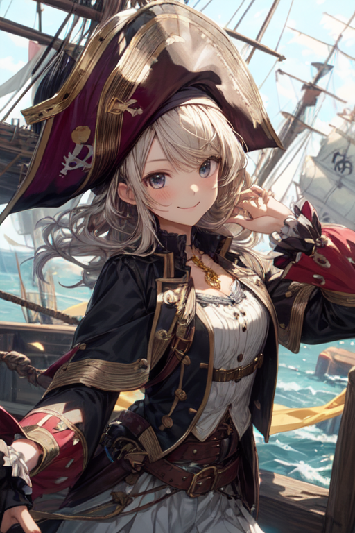 Premium AI Image  pirate anime girl AI generated