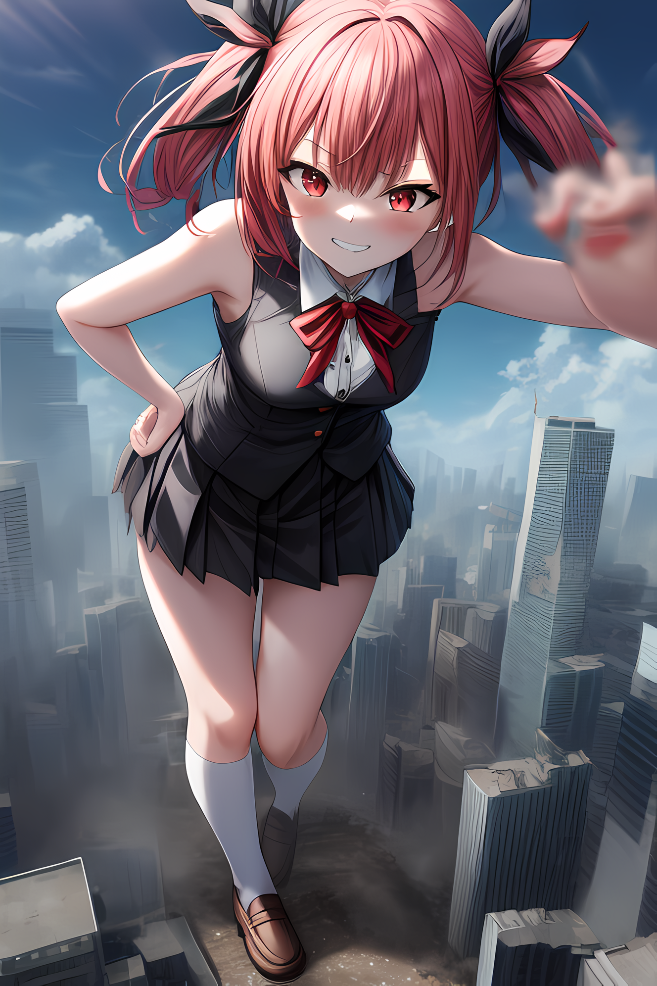 Ai Art Giantess Kotori Itsuka By Silver Pixai