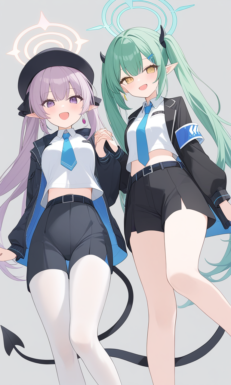 AI Art: The Charming Duo of Hikari and Nozomi from Blue Archive by  @HappyRedHackerVI | PixAI