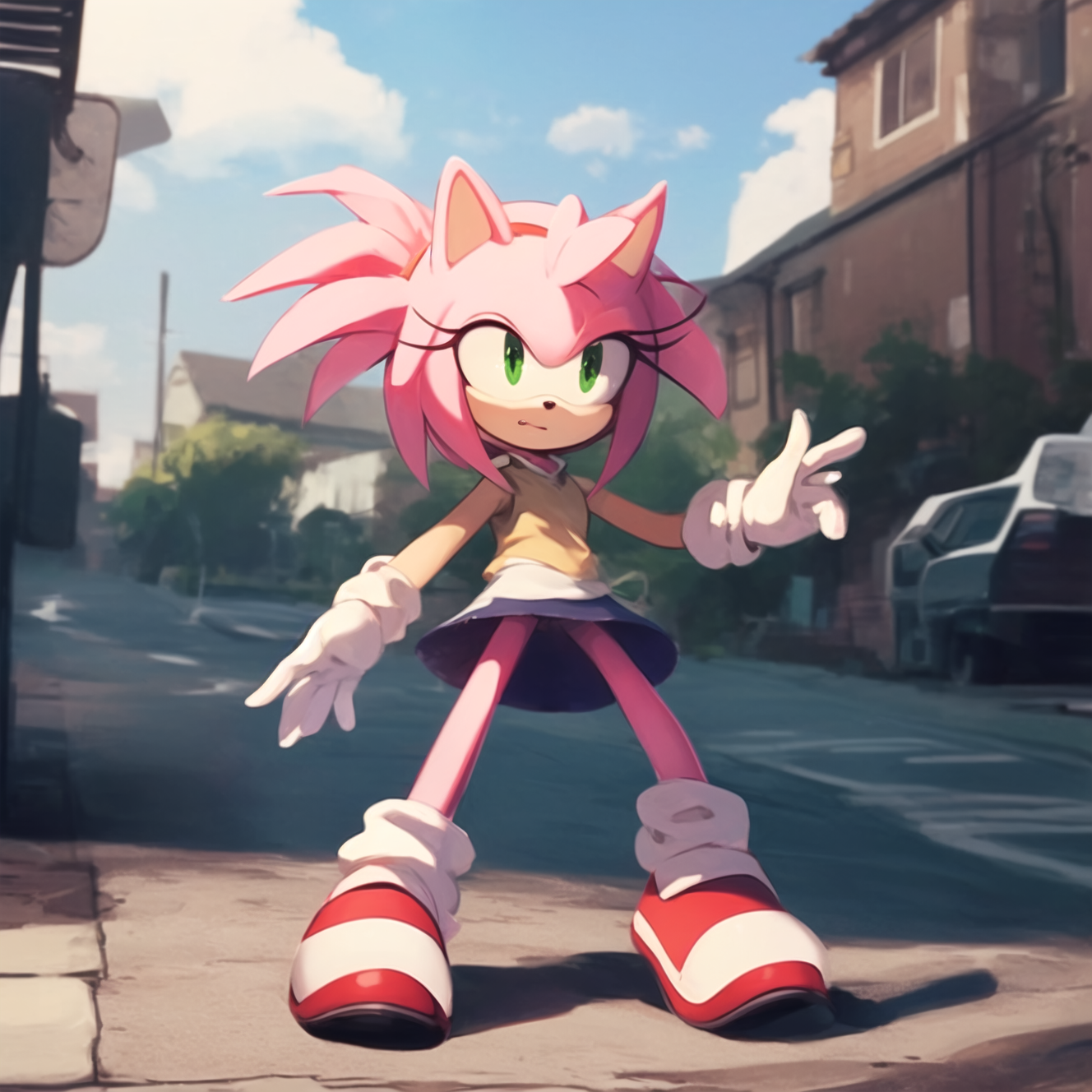 Arte AI: Pink Sonic por @Anonymous