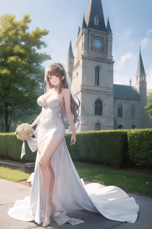 AI Art wedding dress by Kuro PixAI