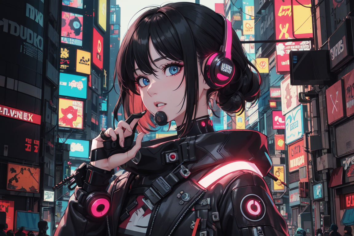 AI Art: CyberPunk Girl by @DoubleSwrd | PixAI - Anime AI Art Generator ...