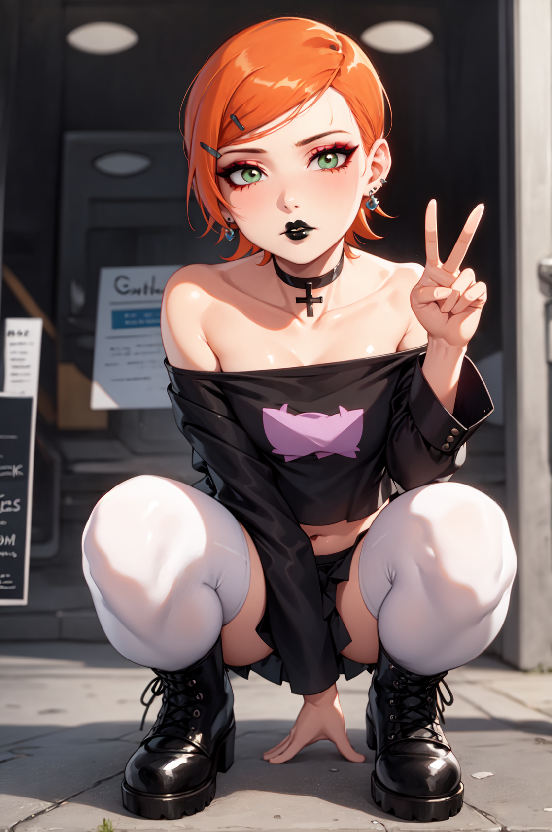 AI Art: Goth 🖤 | Gwen Tennyson by @Salad 🥗 | PixAI