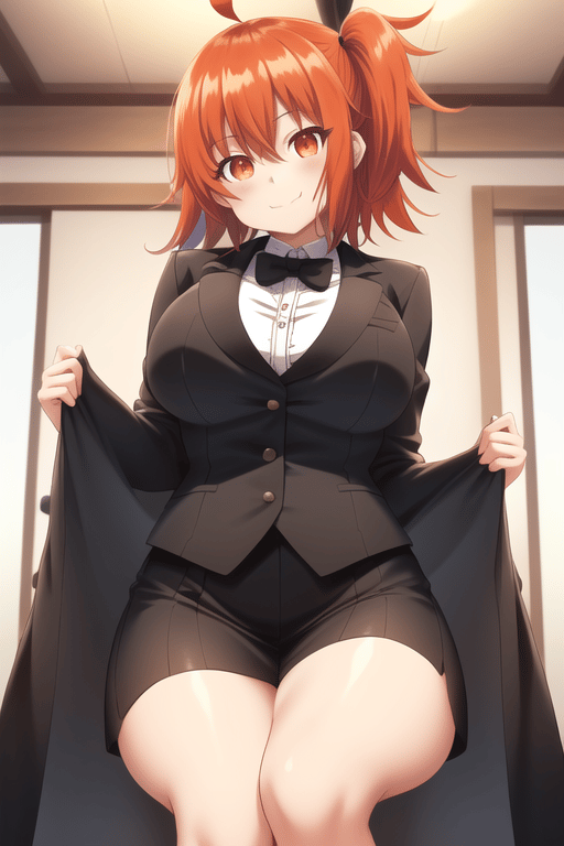 巨乳 執事服