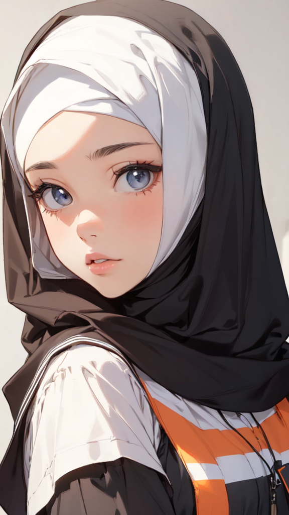 Custom Hijab Anime Girl Art Commission