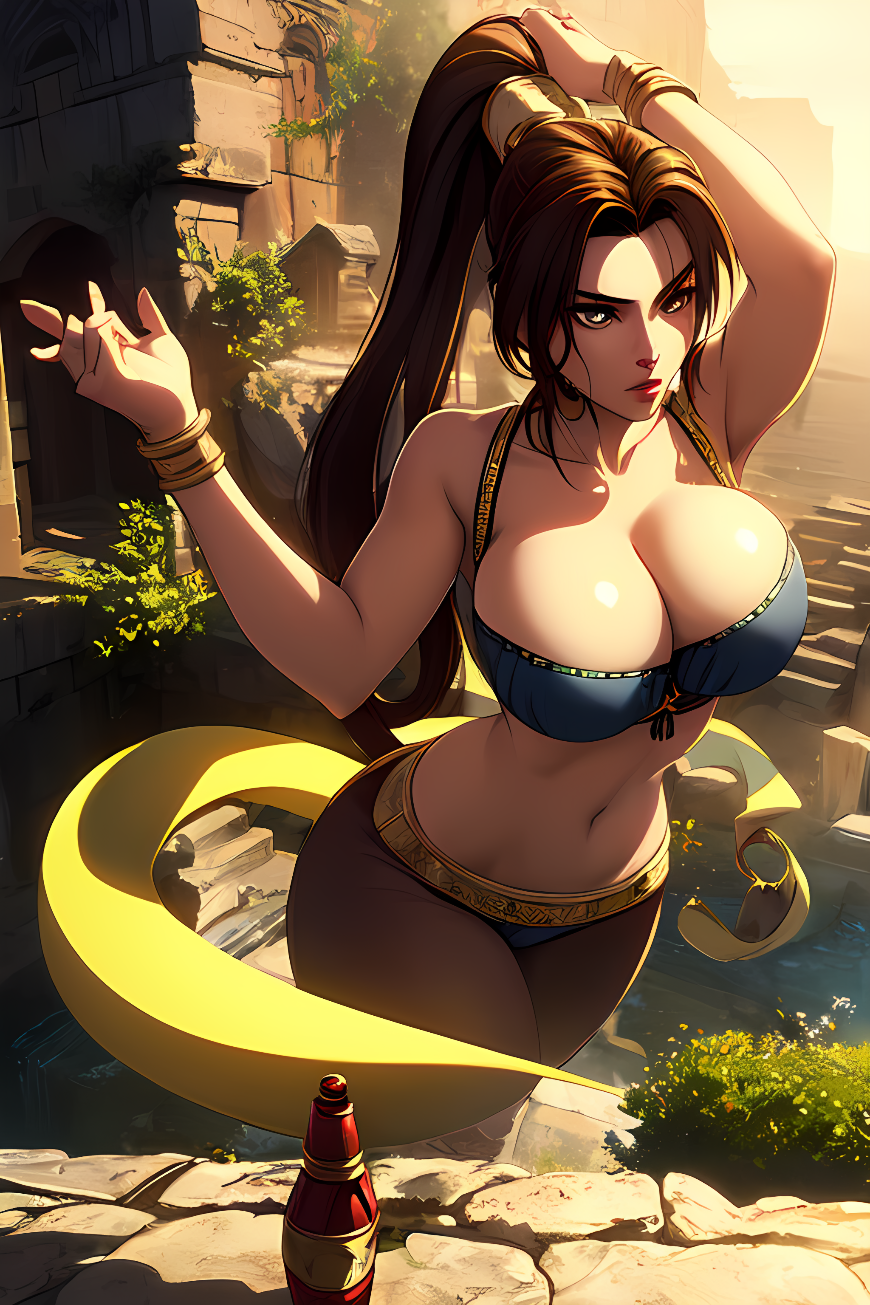 AI Art: Lara Croft Genie by @D00M ZLAYER | PixAI